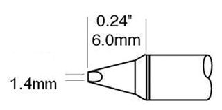 OKI METCAL - STTC-138P - 烙鐵頭 鑿形 1.4MM
