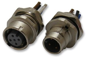 OMRON ELECTRONIC COMPONENTS - XS3P-S421-2 - 連接器 母 M8 前/后鎖 摁入式