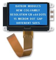 BATRON - BTHQ128064AVE-COG-EMN-06-LED-WHITE - 液晶顯示屏模塊 圖形 128X64