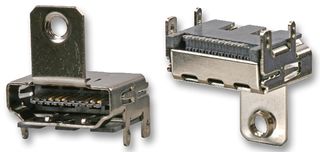 MULTICOMP - MC34935 - 針座 直角型 HDMI 帶法蘭 SMT